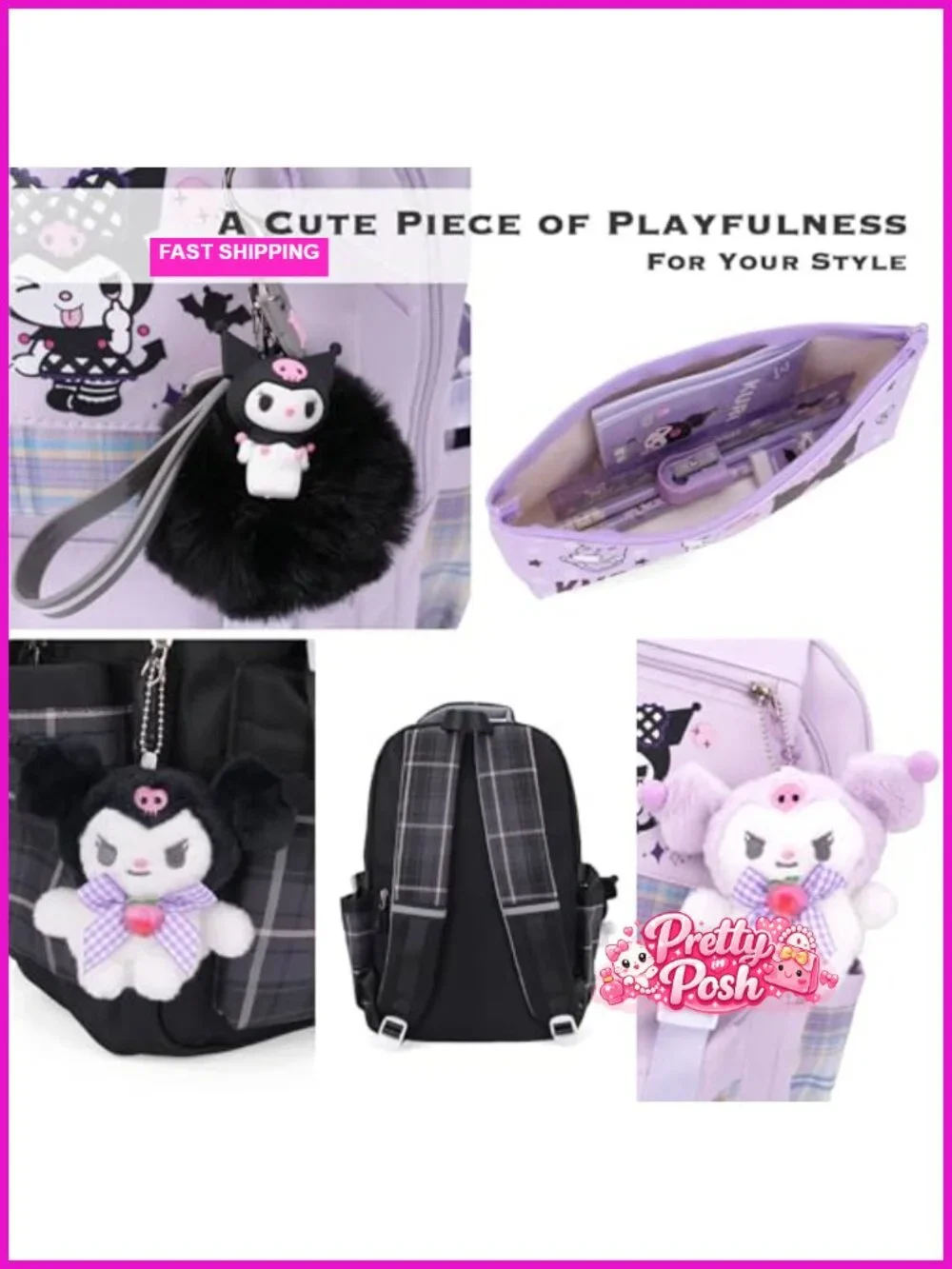 Kawaii Backpack for School - Cute Mochila with Multiple Compartments,